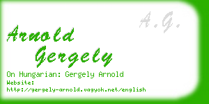 arnold gergely business card